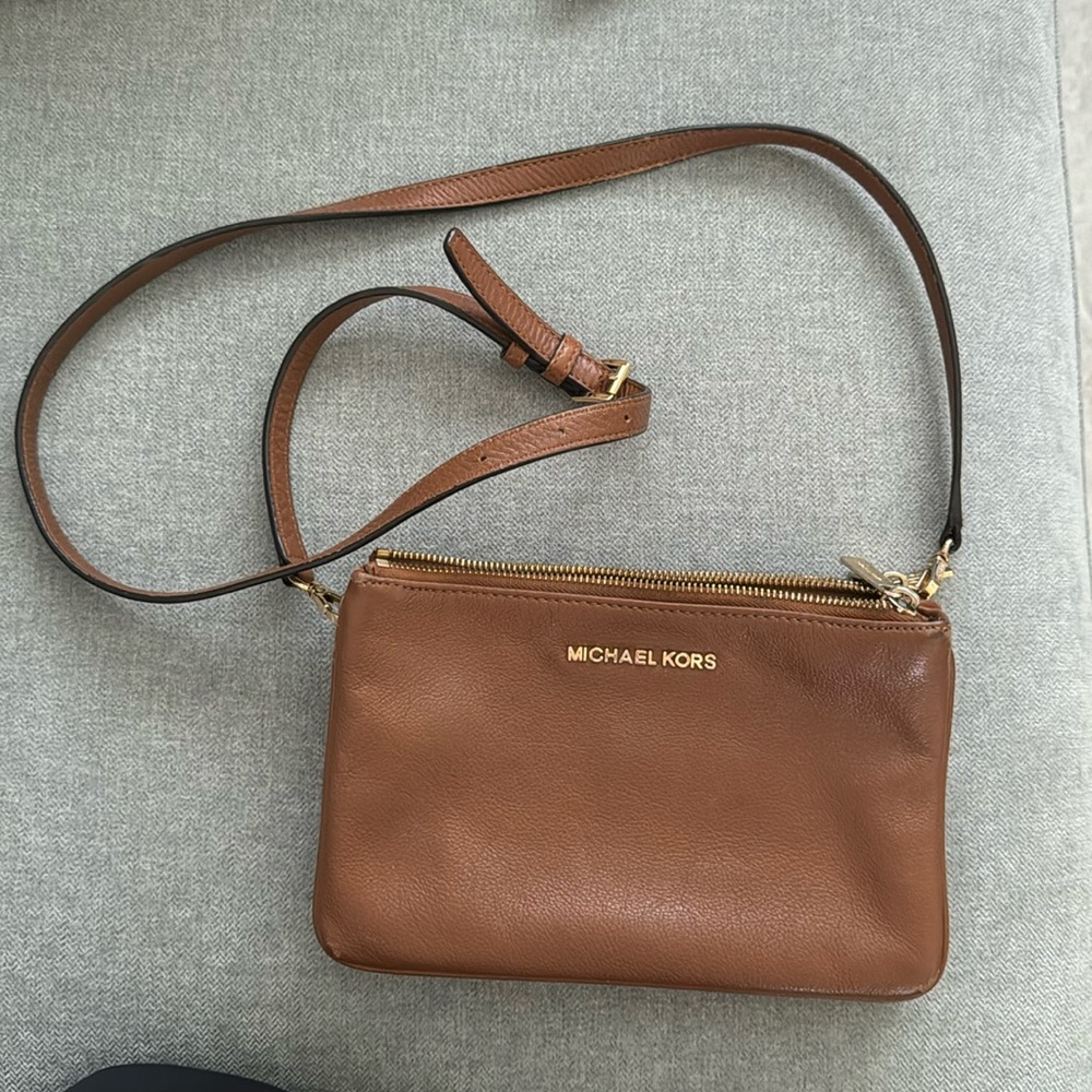 Michael Kors Brown leather crossbody